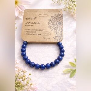 Henna Lapis Lazuli Bracelet. Second pic shows size better
